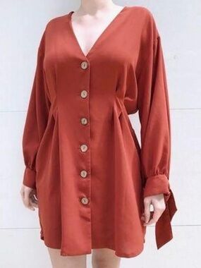 Hummingbird Long Sleeve Mini Dress